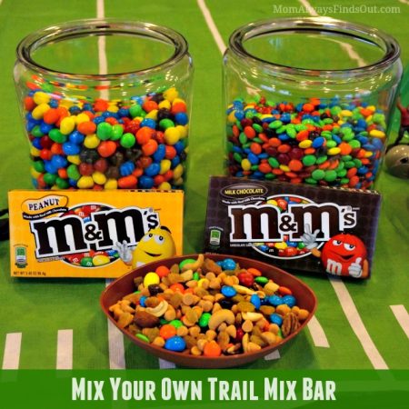 M&Ms Trail Mix - Party Ideas - Mix Your Own Snack Mix Bar