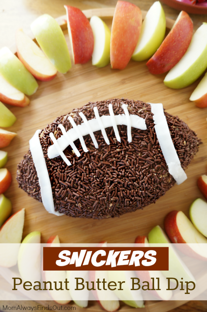 Peanut Butter Balls Dip with Sliced Apples Game Day Recipe