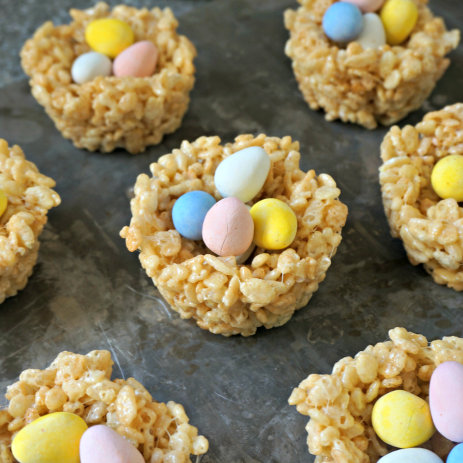 Rice Krispie Easter Treats: Candy "Nests" - Mom Always Finds Out