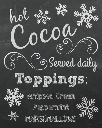 hot cocoa sign printable