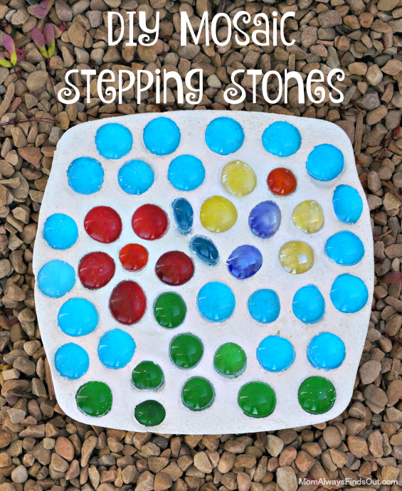 diy mosaic stepping stones