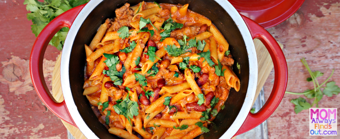 Easy Chili Mac and Cheese with Penne Pasta