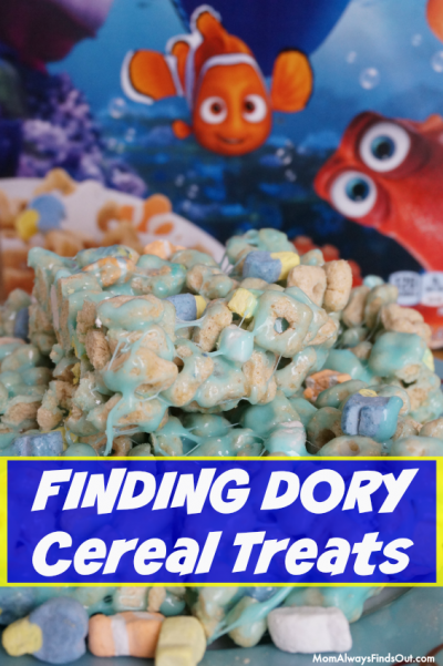 Disney Pixar Finding Dory Cereal Treats Recipe at @momfindsout