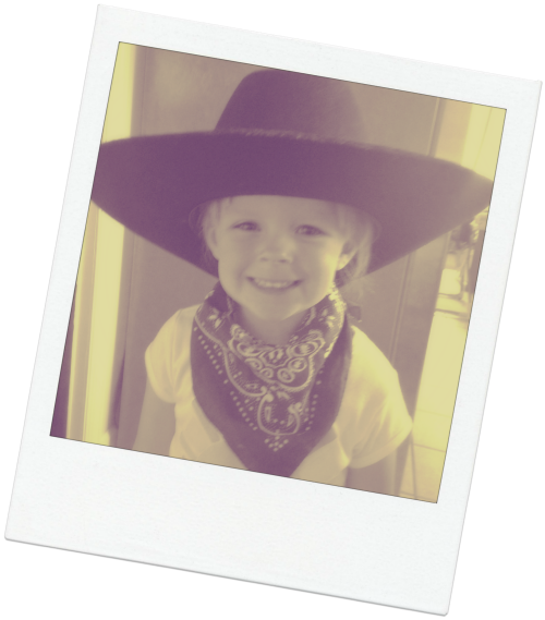 When I was Little wearing cowboy hat