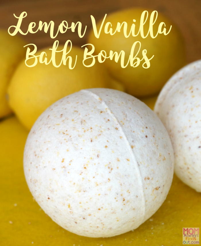 Lemon Vanilla Bath Bombs Recipe and Directions by @momfindsout