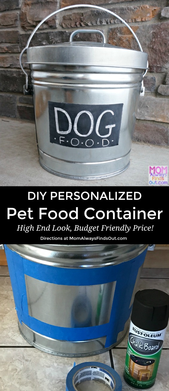 DIY Pet Food Storage Container - Personalize with Chalkboard Paint
