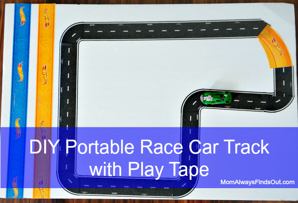 How to make a portable toy car race track with play tape