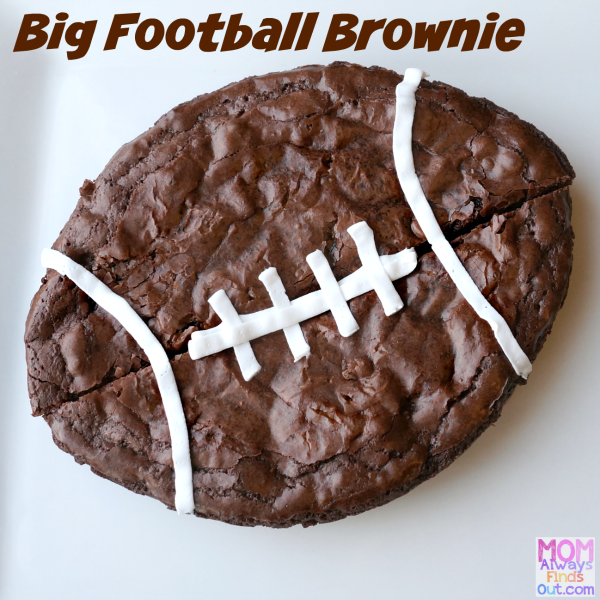 How to Make a Big Football Brownie (With a Round Cake Pan)