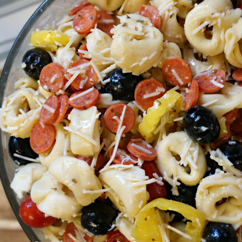 Three Cheese Tortellini Italian Pasta Salad Recipe
