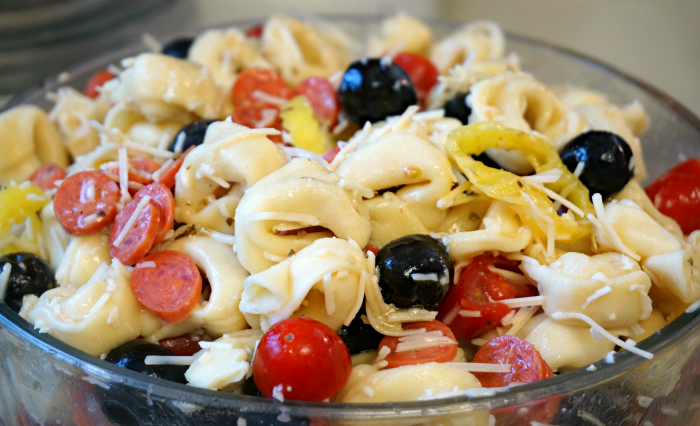 Italian Pasta Salad Recipe with Cheese Tortellini and Pepperoni