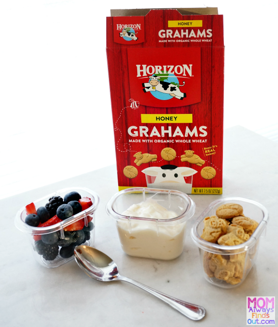 Berry Yogurt and Horizon Organic Graham Crackers Parfait
