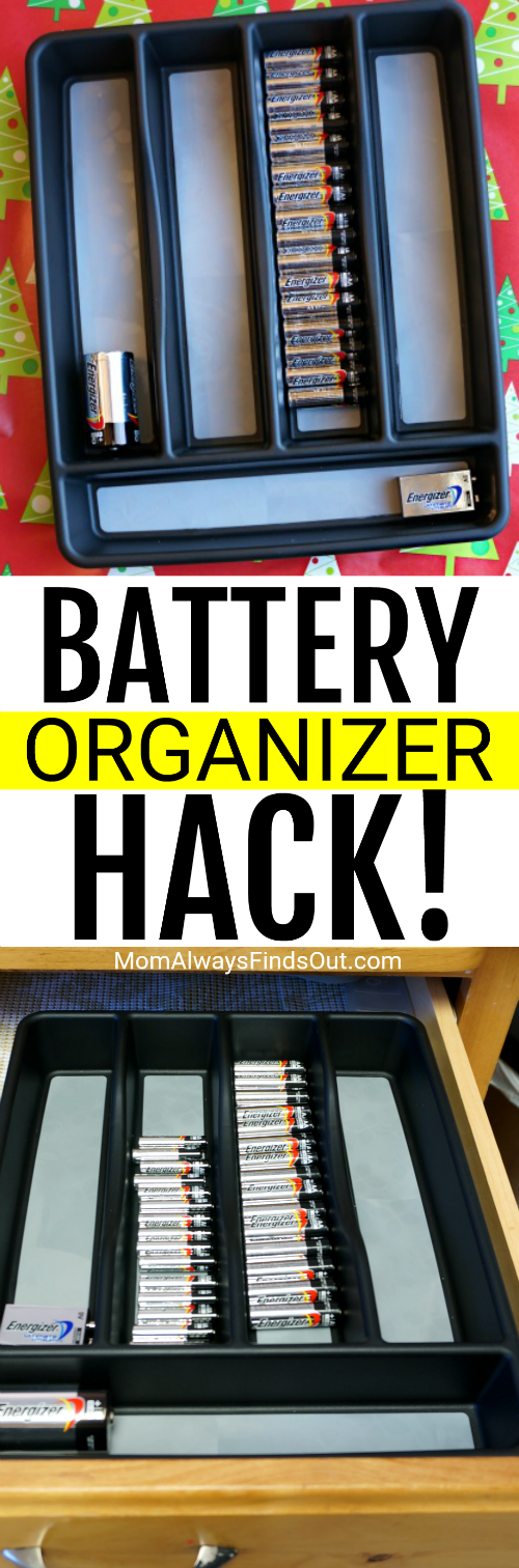 Battery Organizer Hack - Organization Tips @momfindsout