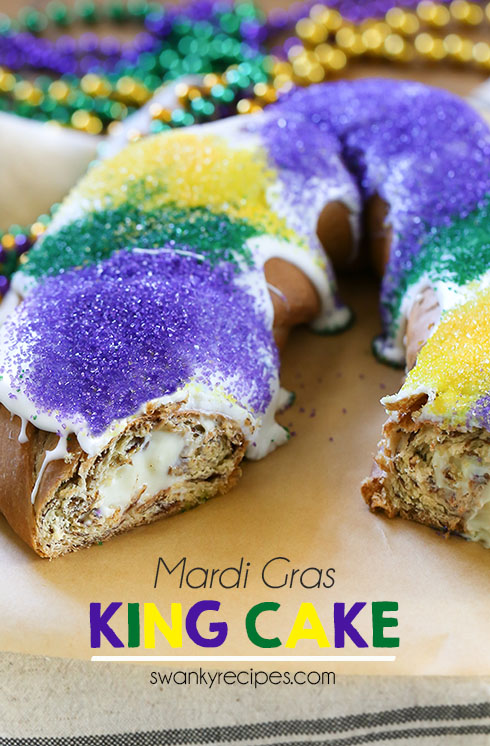 Mardi Gras King Cake Recipe #MardiGrasIdeas