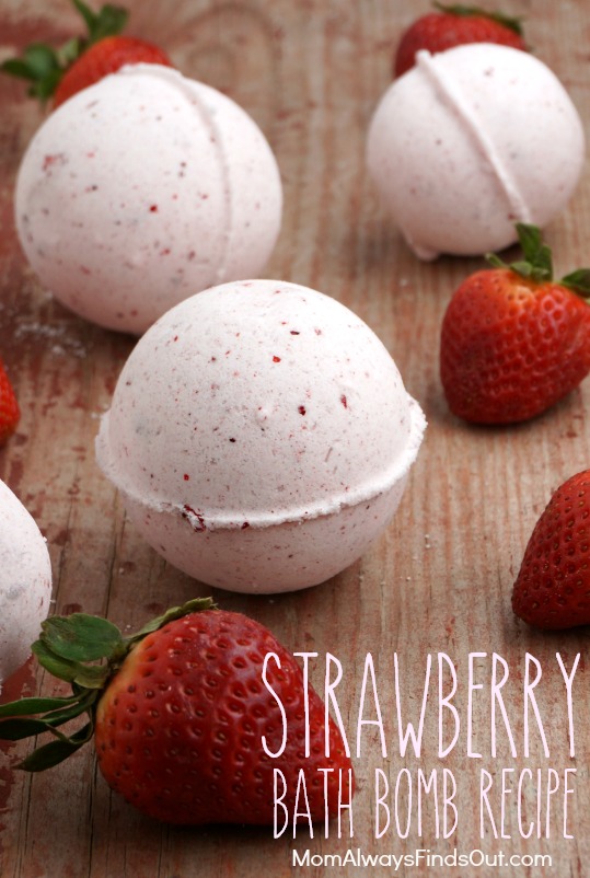 Strawberry Bath Bombs Recipe - How To Make Bath Bombs - Directions @momfindsout