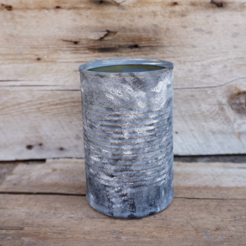DIY Planter Ideas - Tin Can Planters - How To Paint Faux Galvanized Metal Look with Craft Paints