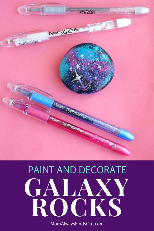 DIY Galaxy Rocks - Painted Galaxy Rocks with Gel Pens 