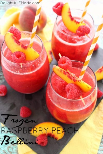 Frozen Raspberry Peach Bellini Recipe Beverages