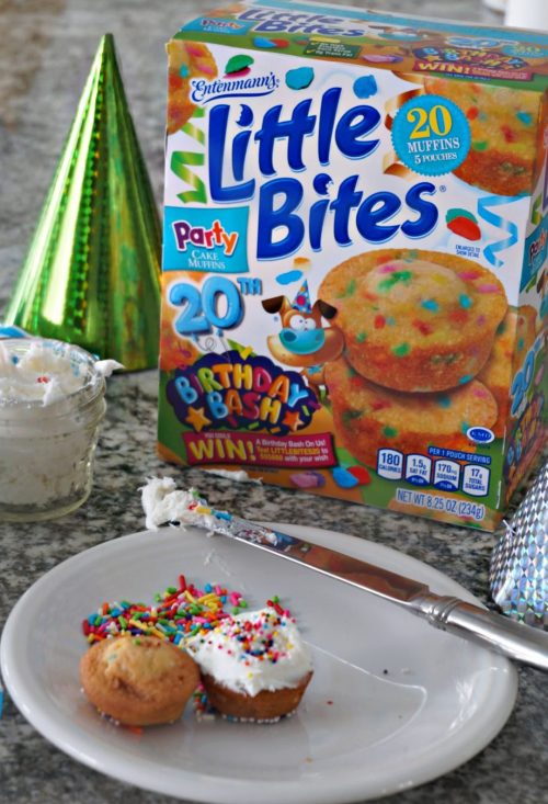Entenmann's Little Bites 20th Birthday Bash Sweepstakes - Party Cake Muffins taste just like birthday cake! #LoveLittleBites #HBDLittleBites