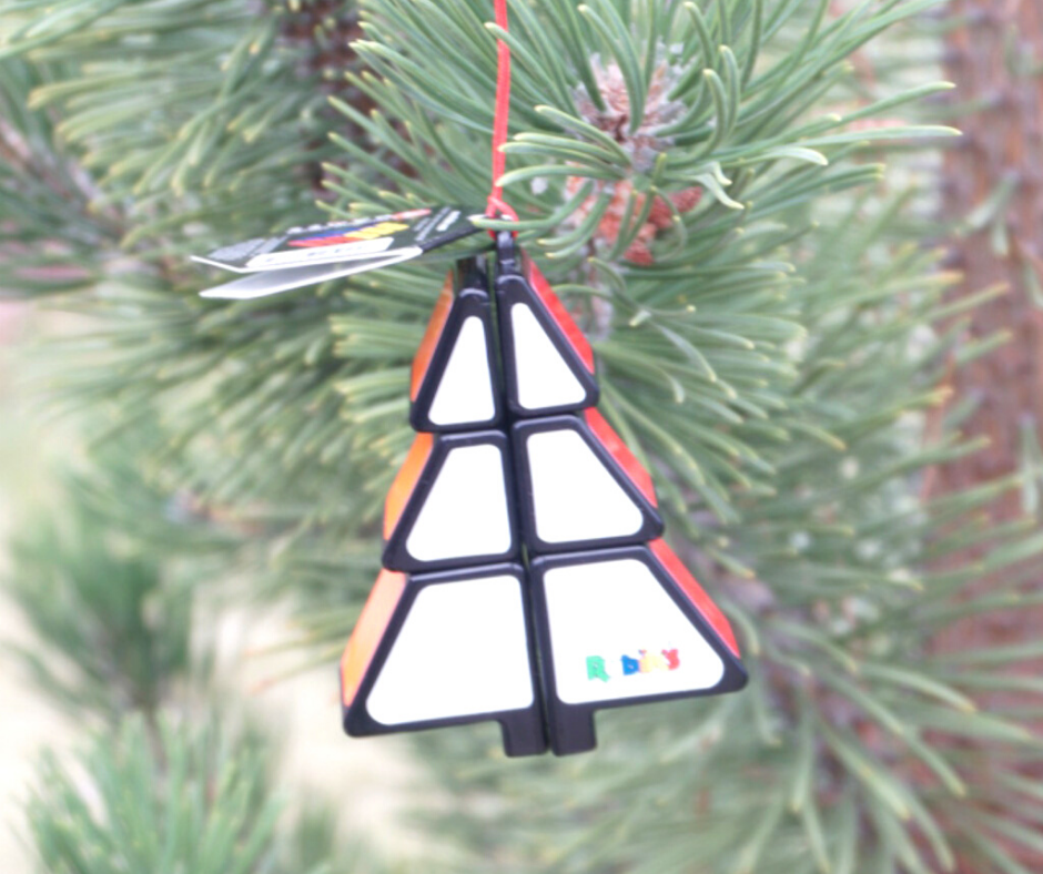 Rubik's Christmas Tree Ornament - Stocking Stuffer Games - Fun Ideas 