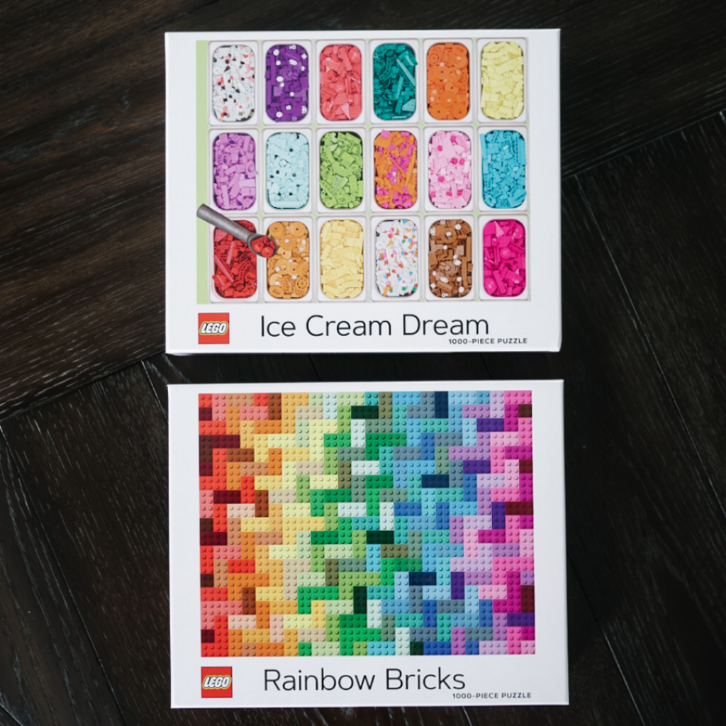 LEGO Jigsaw Puzzles - 1000 piece jigsaw puzzles - Ice Cream Dream - Rainbow Bricks - Mom Always Finds Out