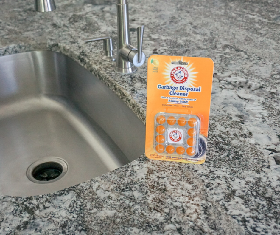 add Arm & Hammer Garbage Disposal Cleaner to your regular cleaning routine. Just one capsule eliminates odors and leaves behind a Fresh Citrus Scent.