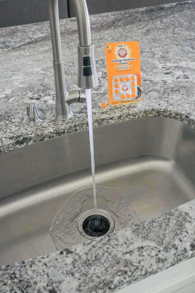 add Arm & Hammer Garbage Disposal Cleaner to your regular cleaning routine. Just one capsule eliminates odors and leaves behind a Fresh Citrus Scent.