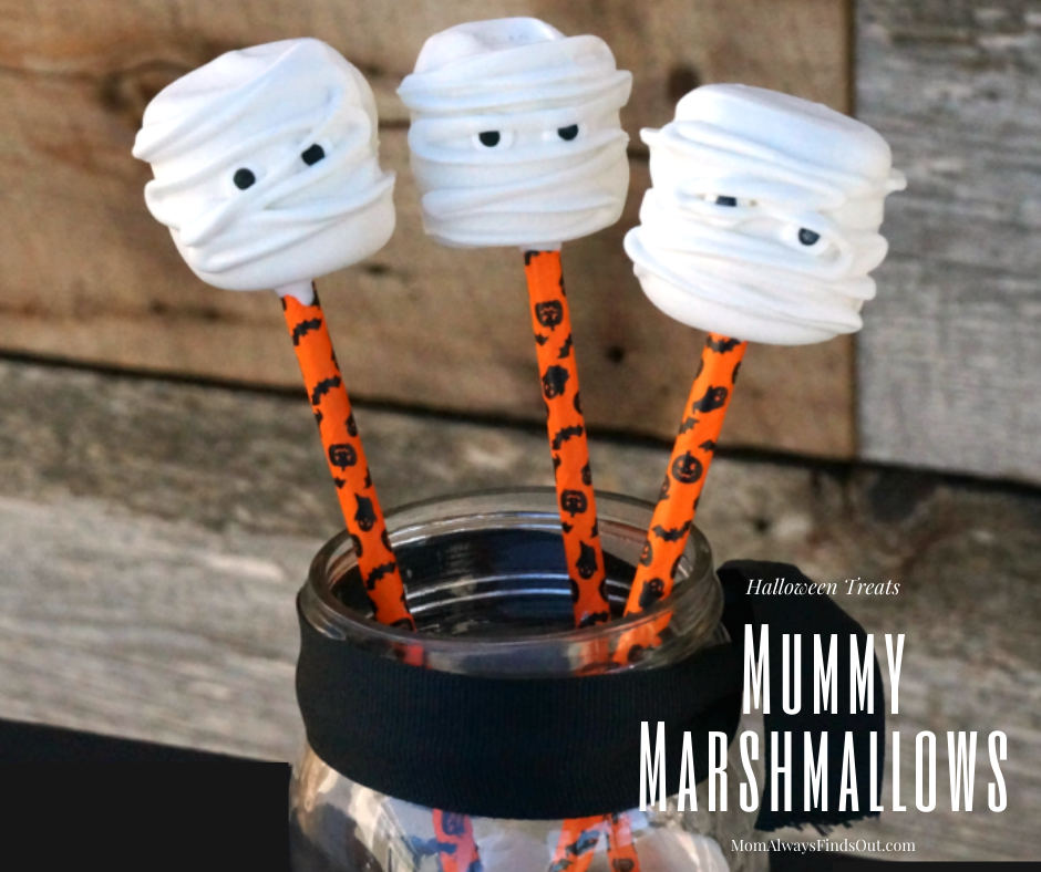 Easy Halloween Treats To Make - Mummy Marshmallow Pops - Directions at Mom Always Finds Out