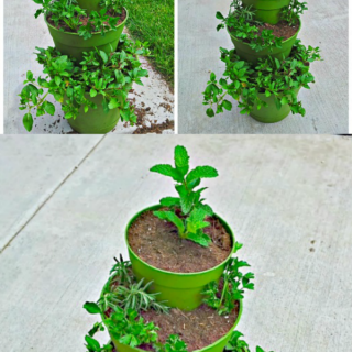 DIY Herb Garden - How to make a tiered garden planter for container gardening