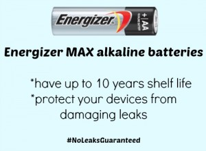 Energizer Batteries #NoLeaksGuaranteed