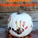Turkey Handprint Pumpkin Craft - Thanksgiving Craft Ideas - Keepsake Crafts for Kids @momfindsout