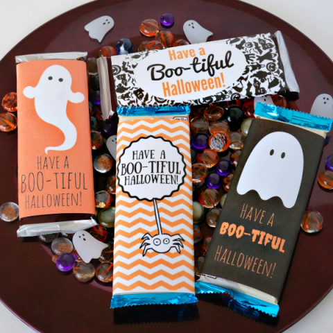 Free Printable Halloween Candy Bar Wrappers - Hershey's Chocolate Bars #SpeakBeautiful