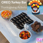 Thanksgiving Party Ideas at @momfindsout - How to set up a Make Your Own OREO Cookie Turkey Bar - Fun kids activities!