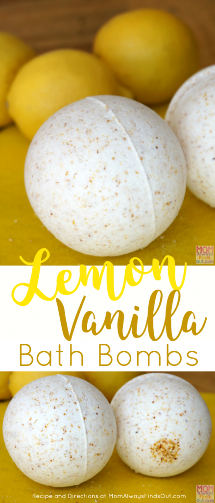 Lemon Vanilla Bath Bomb Recipe