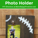 Football Photo Holder - DIY Picture Stand with Clip - Directions @momfindsout