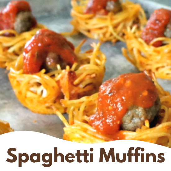 How to make spaghetti muffins. Recipe and directions at Mom Always Finds Out @momfindsout