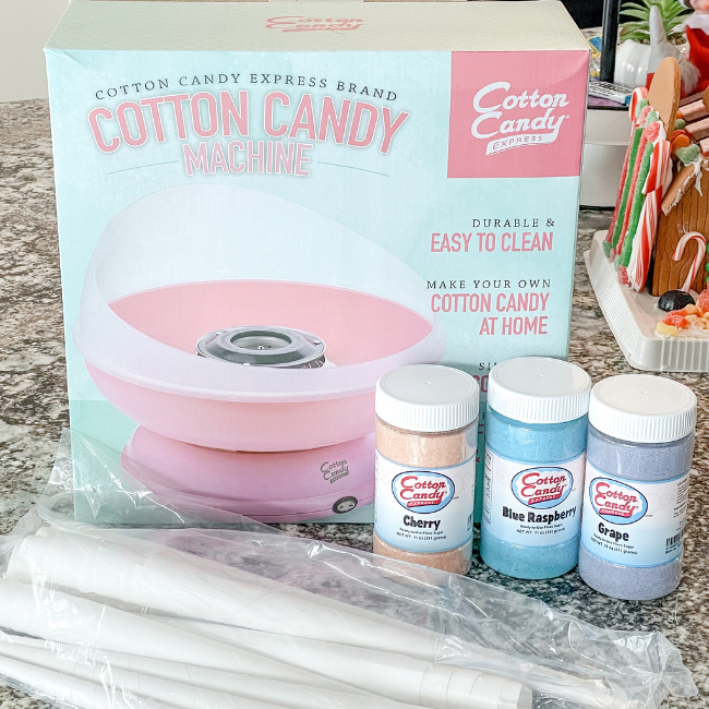 How to make cotton candy at home with Cotton Candy Express brand Cotton Candy Machine #CottonCandyHoliday